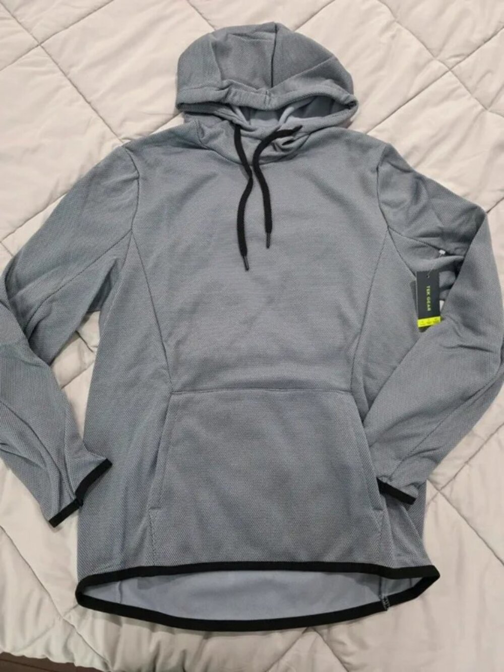 Tek Gear Men’s Small Performance Fleece Pullover Hoodie Gray NWT